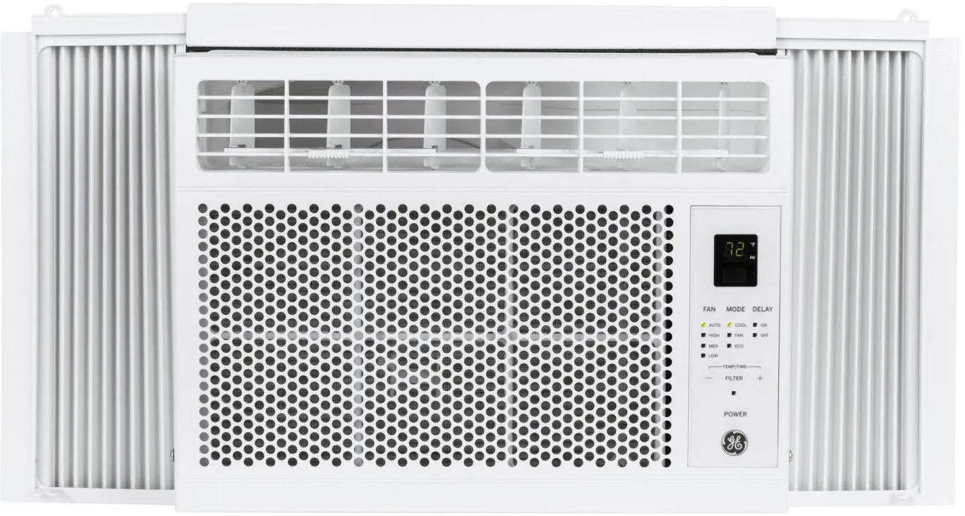 GE - 250 Sq. Ft. 6,000 BTU Window Air Conditioner with Remote - White (AHP06LZ)