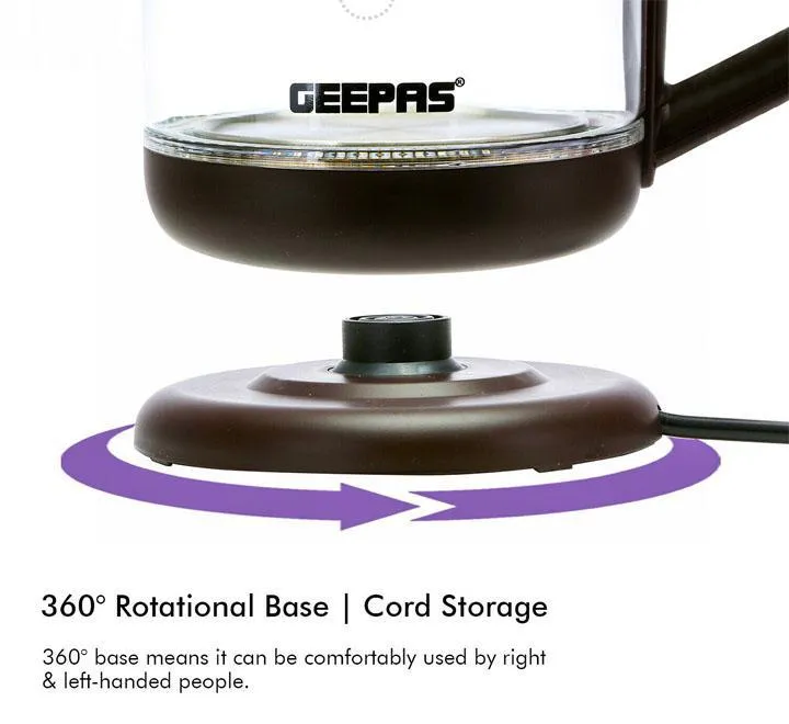 Geepas Electric Glass Kettle 1.8L