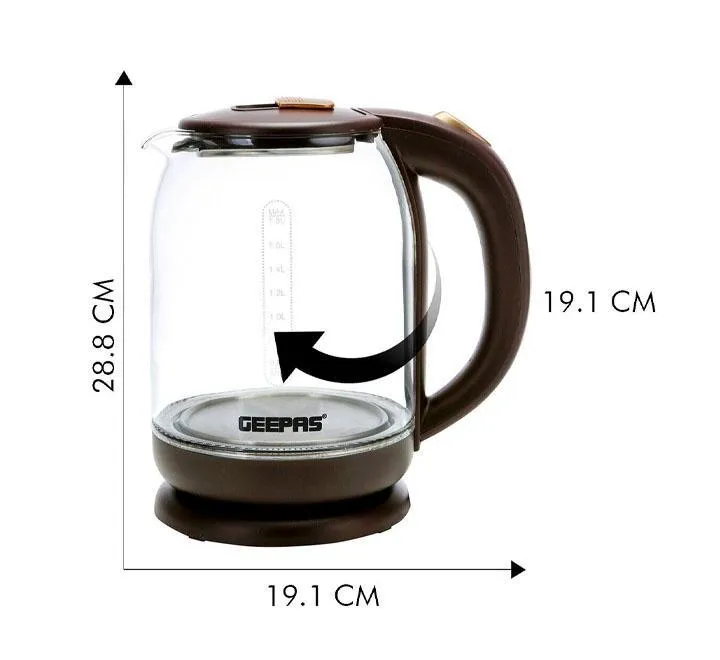 Geepas Electric Glass Kettle 1.8L