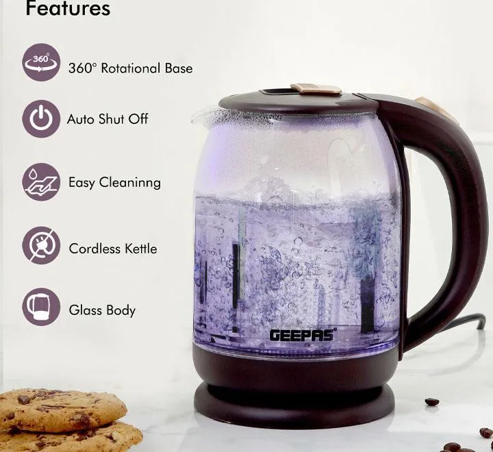 Geepas Electric Glass Kettle 1.8L