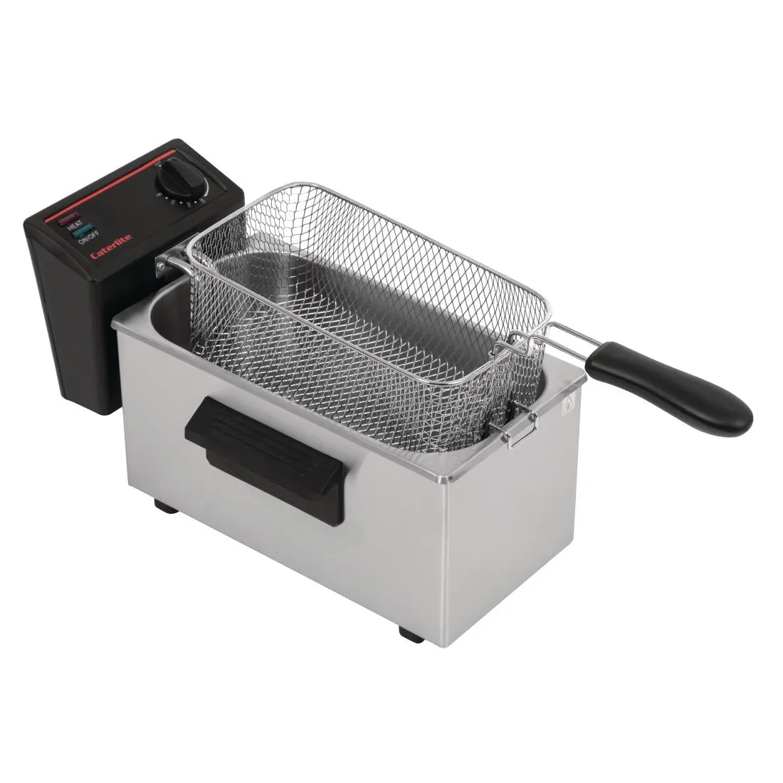 GG198 Caterlite Light Duty Single Tank Single Basket Countertop Electric Fryer 2kW