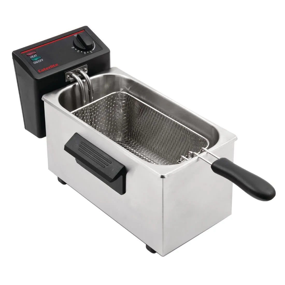 GG198 Caterlite Light Duty Single Tank Single Basket Countertop Electric Fryer 2kW