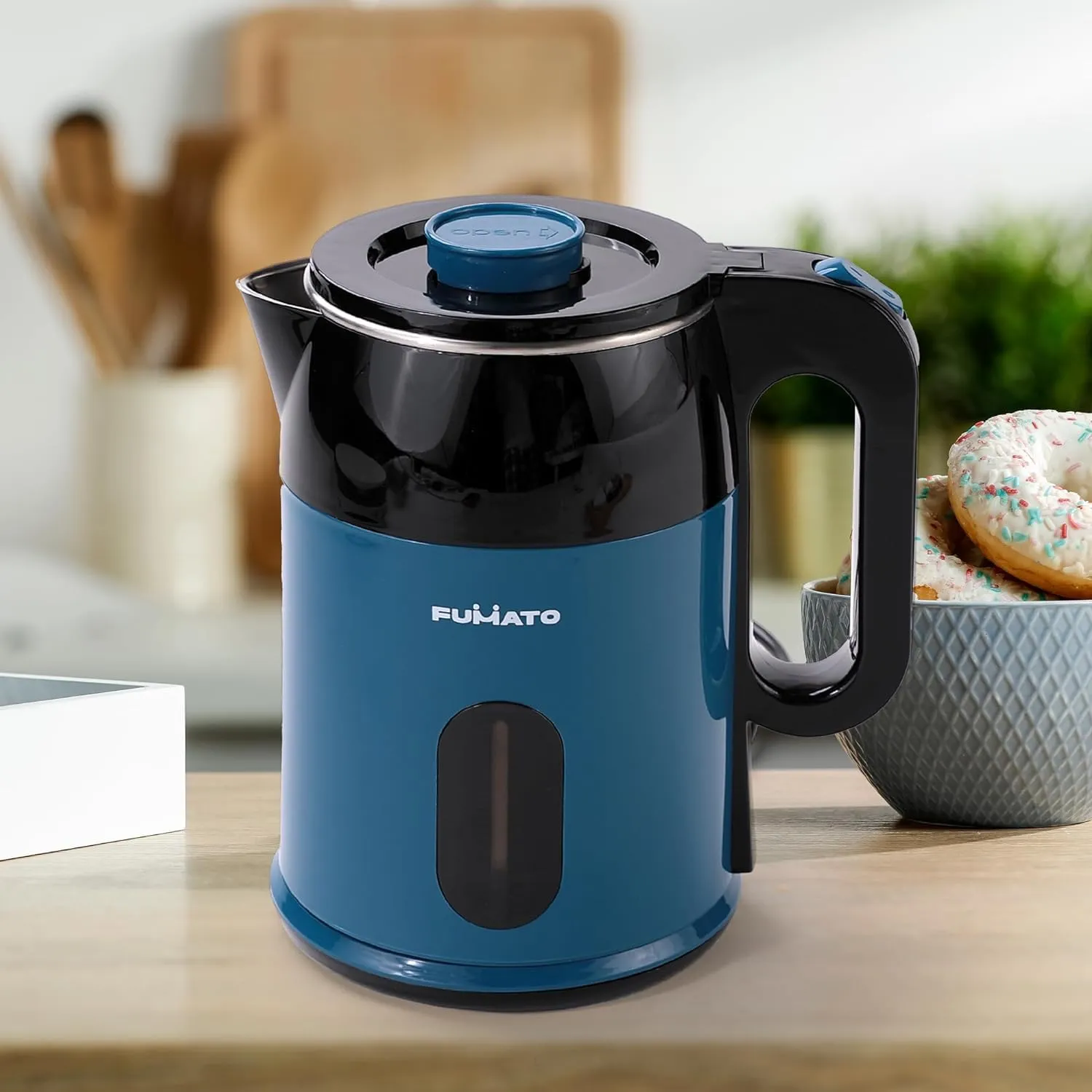 Gleevers The Better Home FUMATO RapidHeat Pro Electric Kettle 1.8 L,1500W with Auto Cut Off | Double Walled | Triple Protection | Multipurpose Electric Kettle | 1 Year mfgh Warranty | (Midnight Blue)