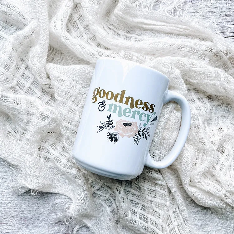 goodness and mercy mug