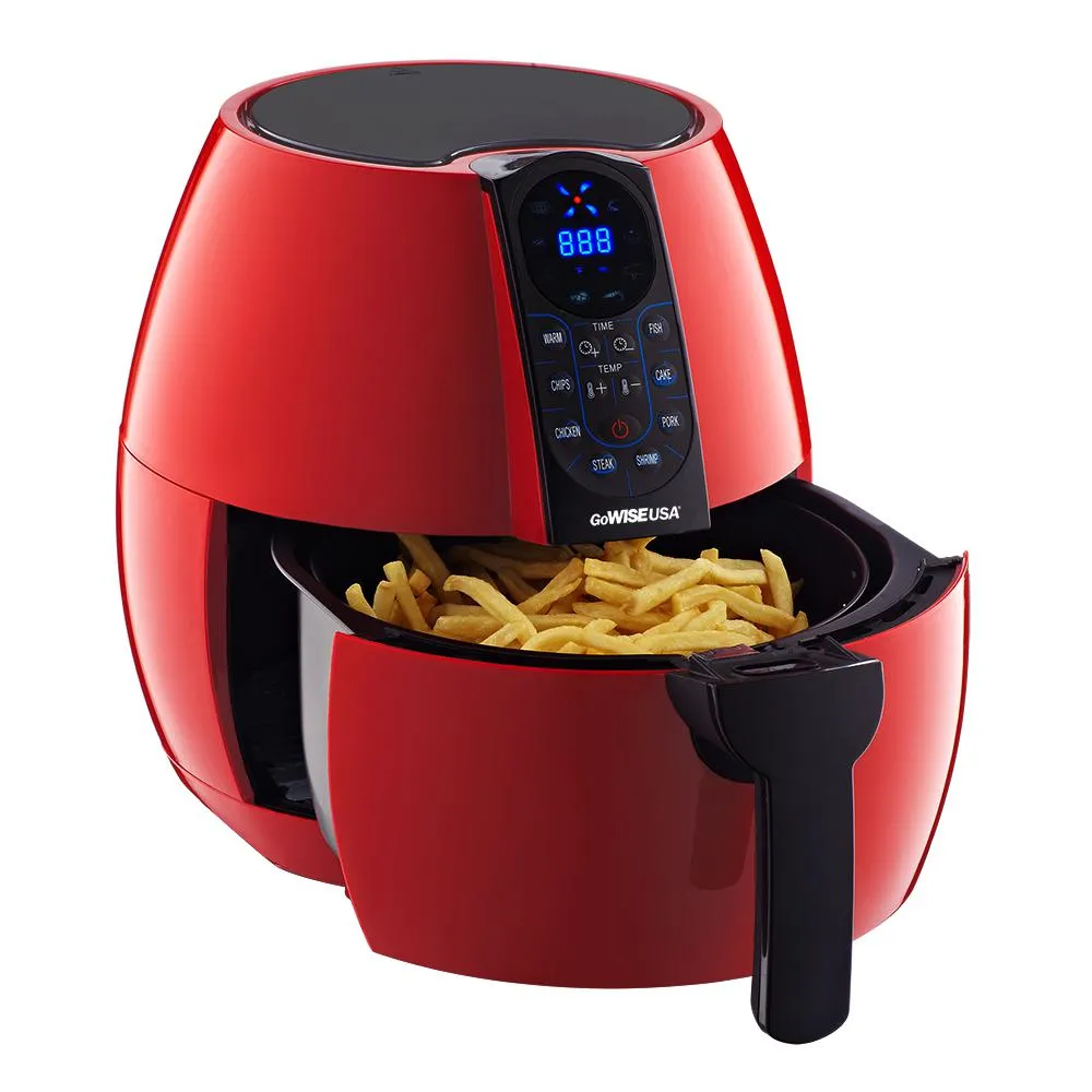 GoWISE 5-Quart Programmable Electric Air Fryer - Red