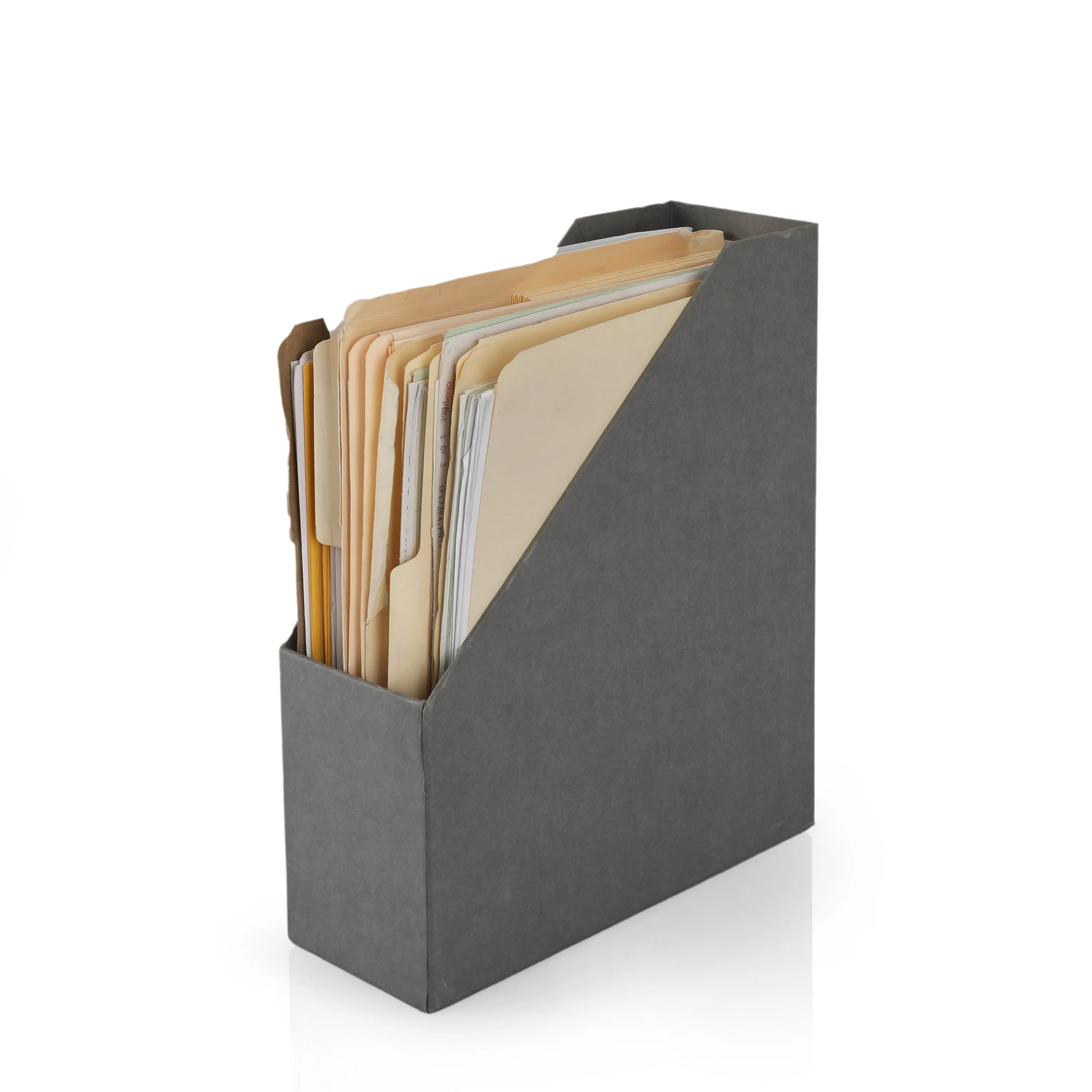 Grey Magazine File Holder