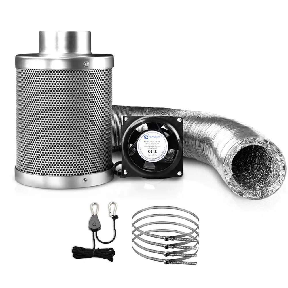 High-Efficiency Hydroponic Ventilation Kit with Fan & Filter - Greenfingers