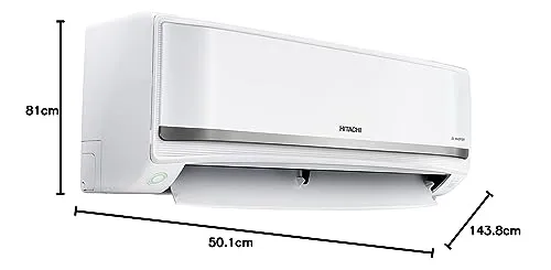 Hitachi 1 Ton 5 Star ice Clean Xpandable Plus Inverter Split AC (100% Copper, Dust Filter, 2023 Model, Yoshi 5400FXL, R32-RAS.G512PCAISF, Dual Platinum)