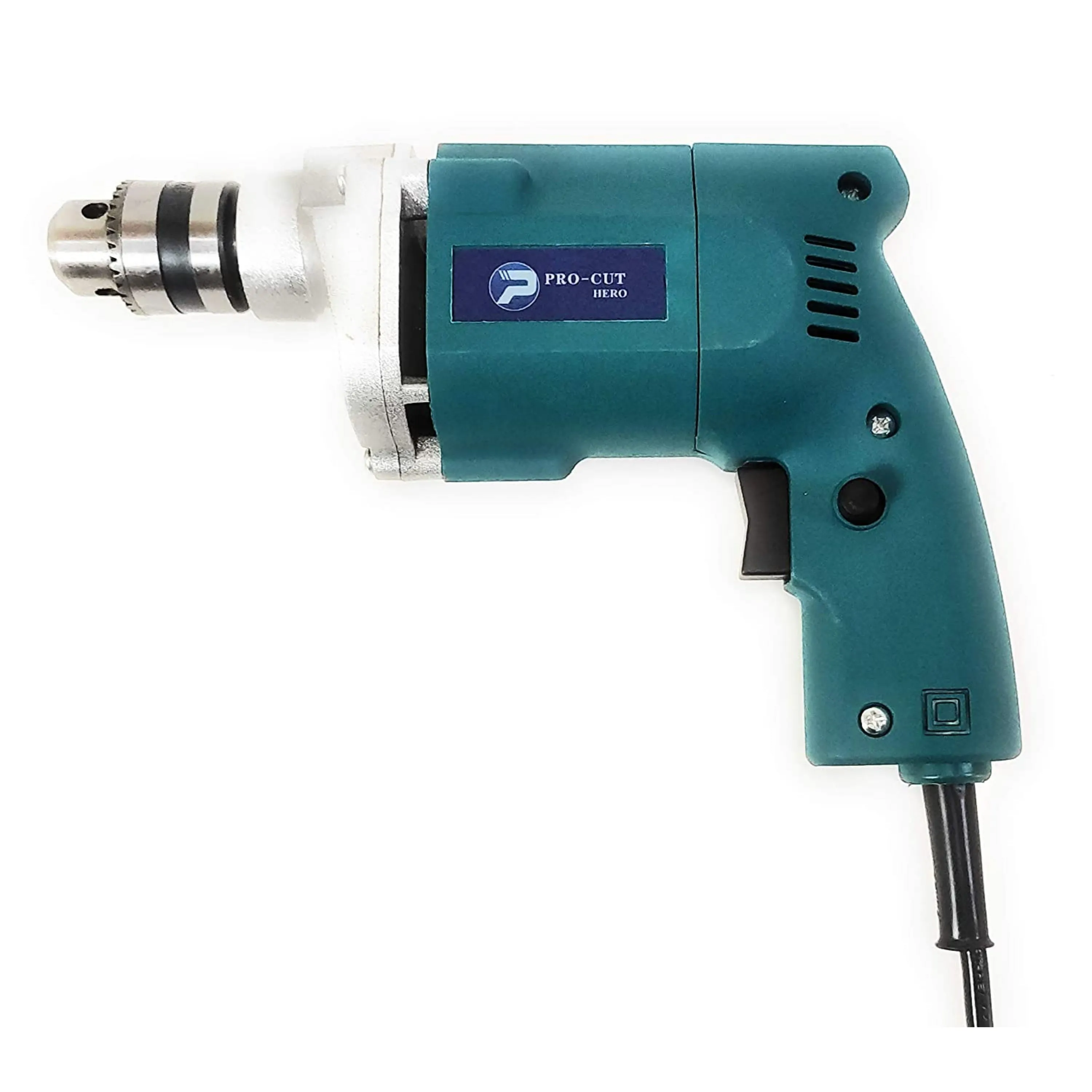 Homdum 10mm Drill Machine with 1” inch Plug & Screws and 3in1 9pc Drill Bit Set for application on Wood, wall, Metal.