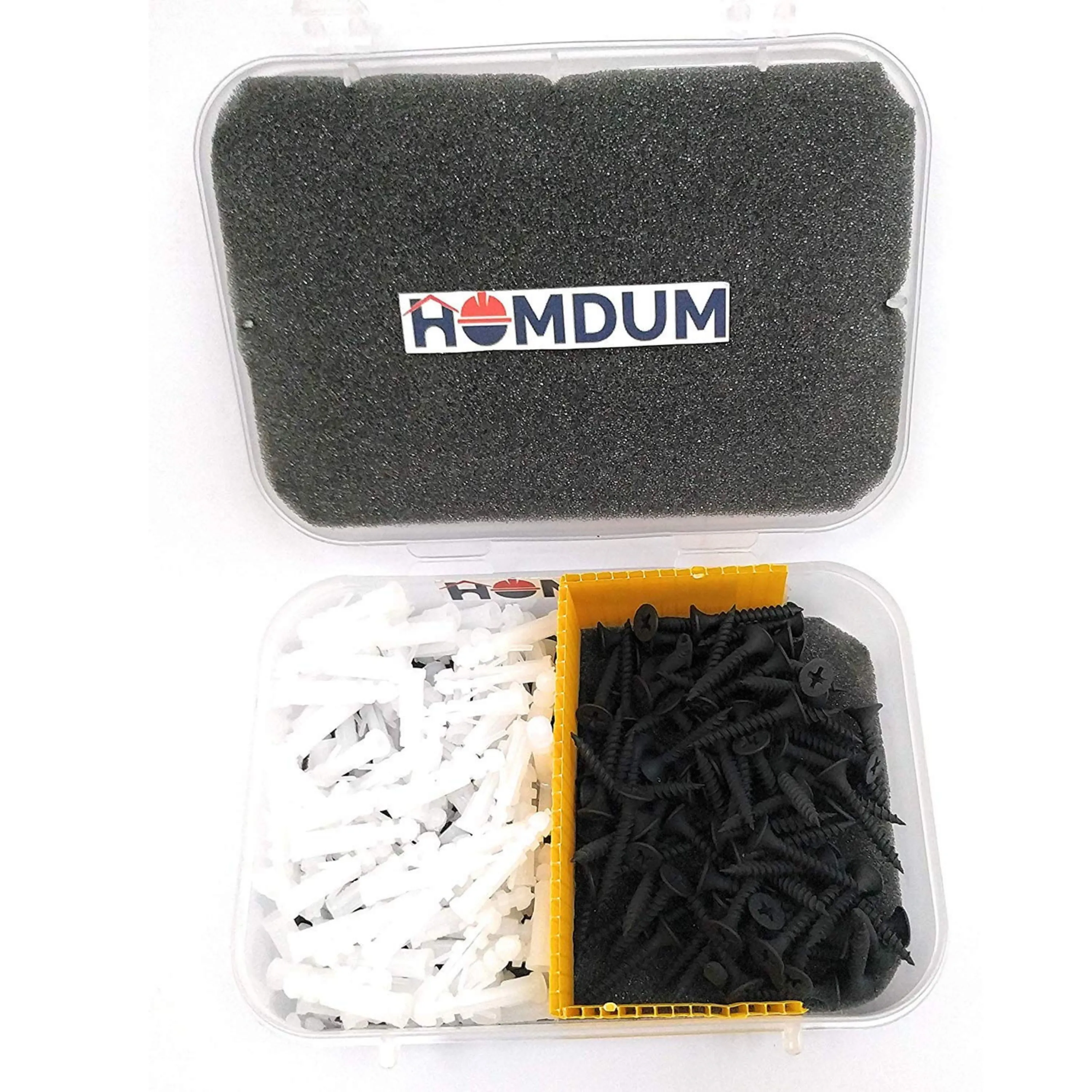 Homdum 10mm Drill Machine with 1inch Nylon Plugs & Screws and 3 in 1 9pc Drill Bit Set