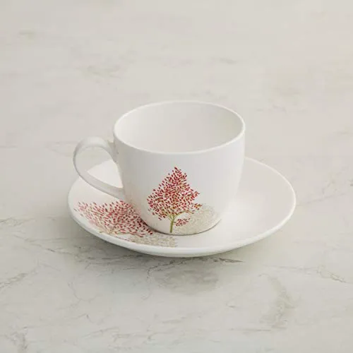 Home Centre Lucas Hipo Printed Tea Cup and Saucer