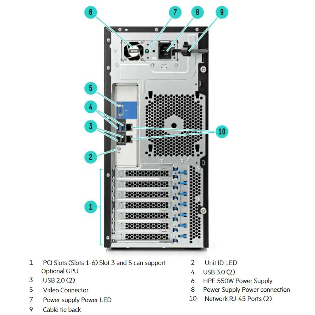 HPE ProLiant ML150 Gen9 E5-2603v4 8GBR B140i NHP 4LFF SATA 550W Entry Server | 834606-B21