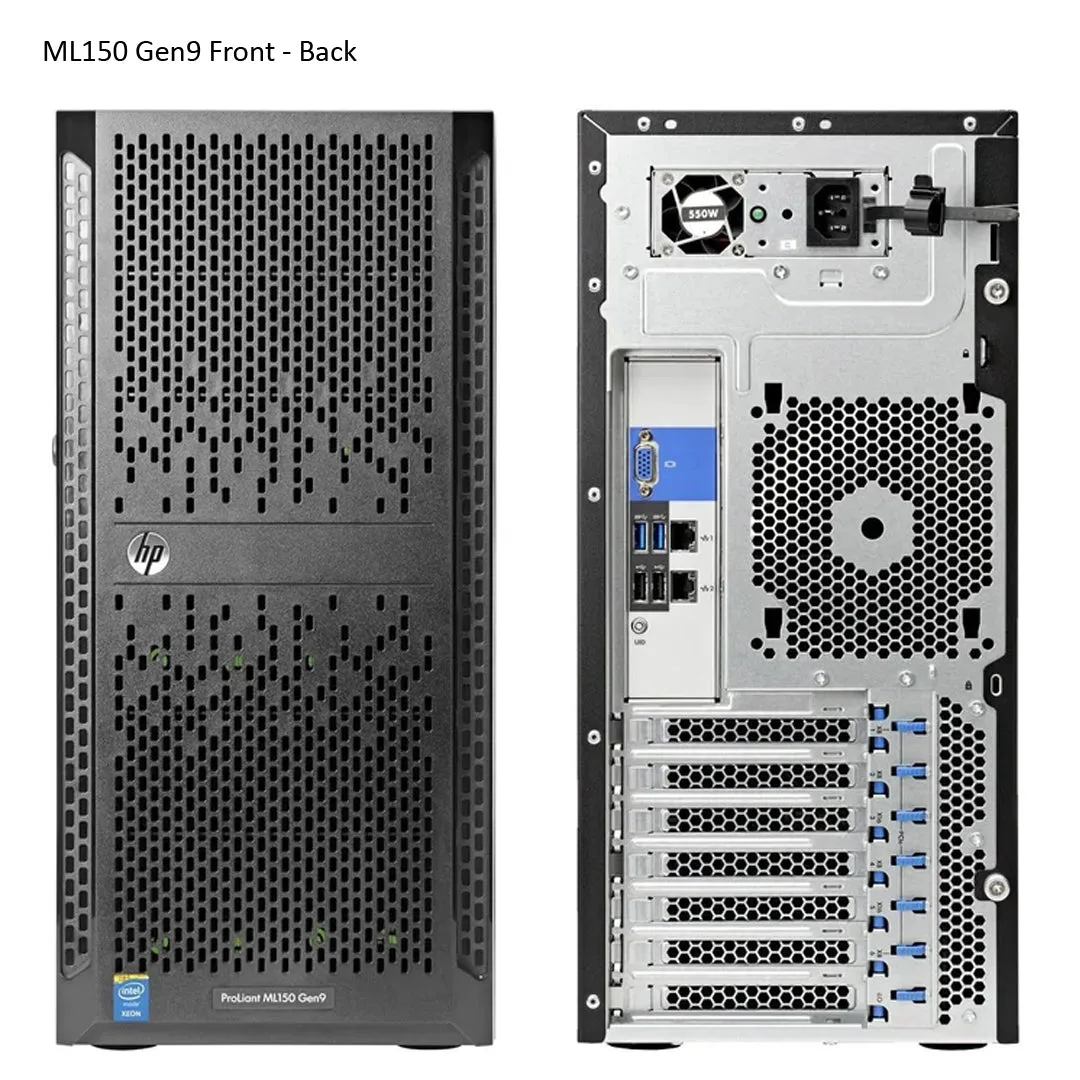 HPE ProLiant ML150 Gen9 E5-2609v4 8GBR B140i Hot Plug 4LFF SATA 550W Base Server | 834607-B21