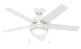 Hunter 46 inch Anslee Ceiling Fan with LED Light Kit and Pull Chain