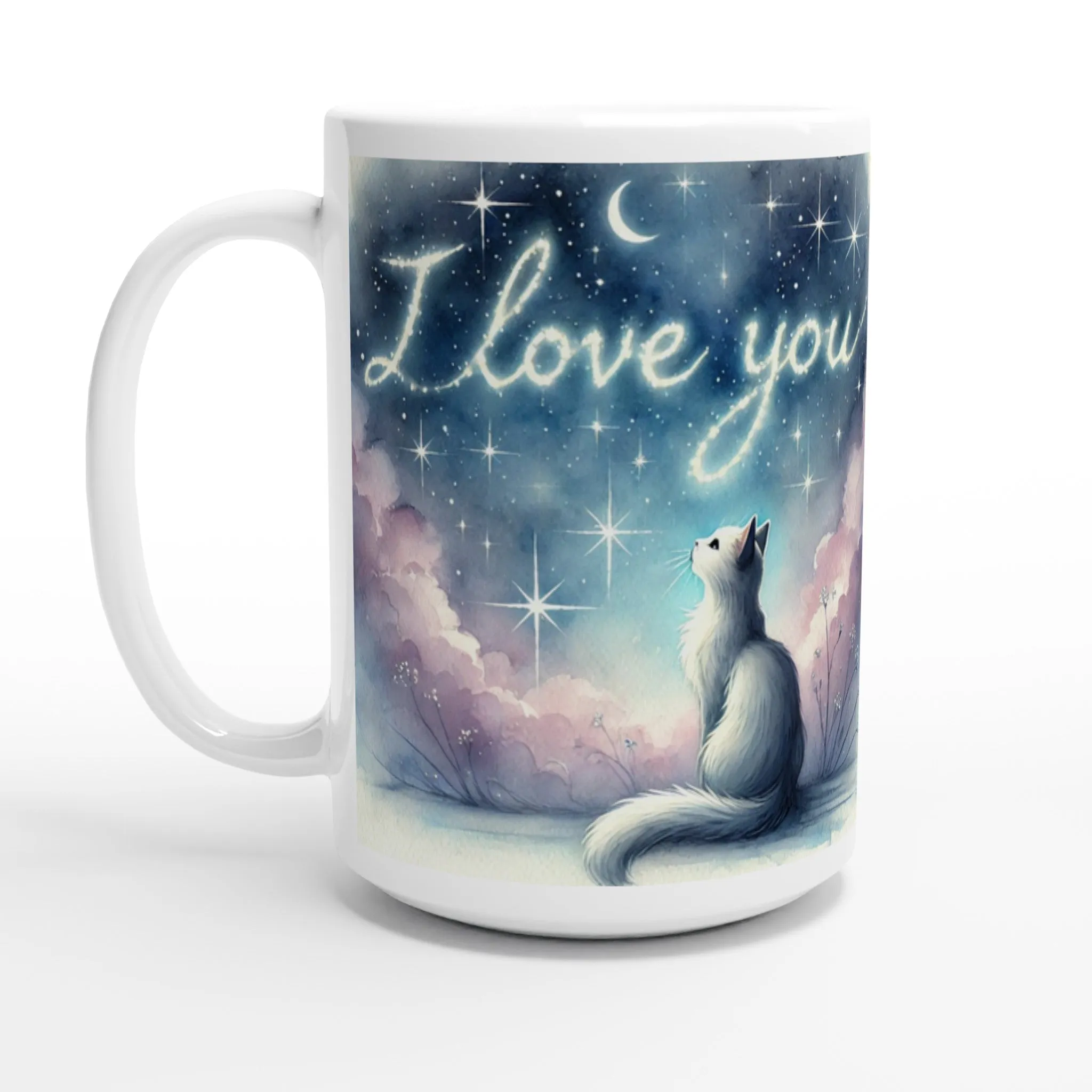 I Love You - Cat Lover -White 15oz Ceramic Mug