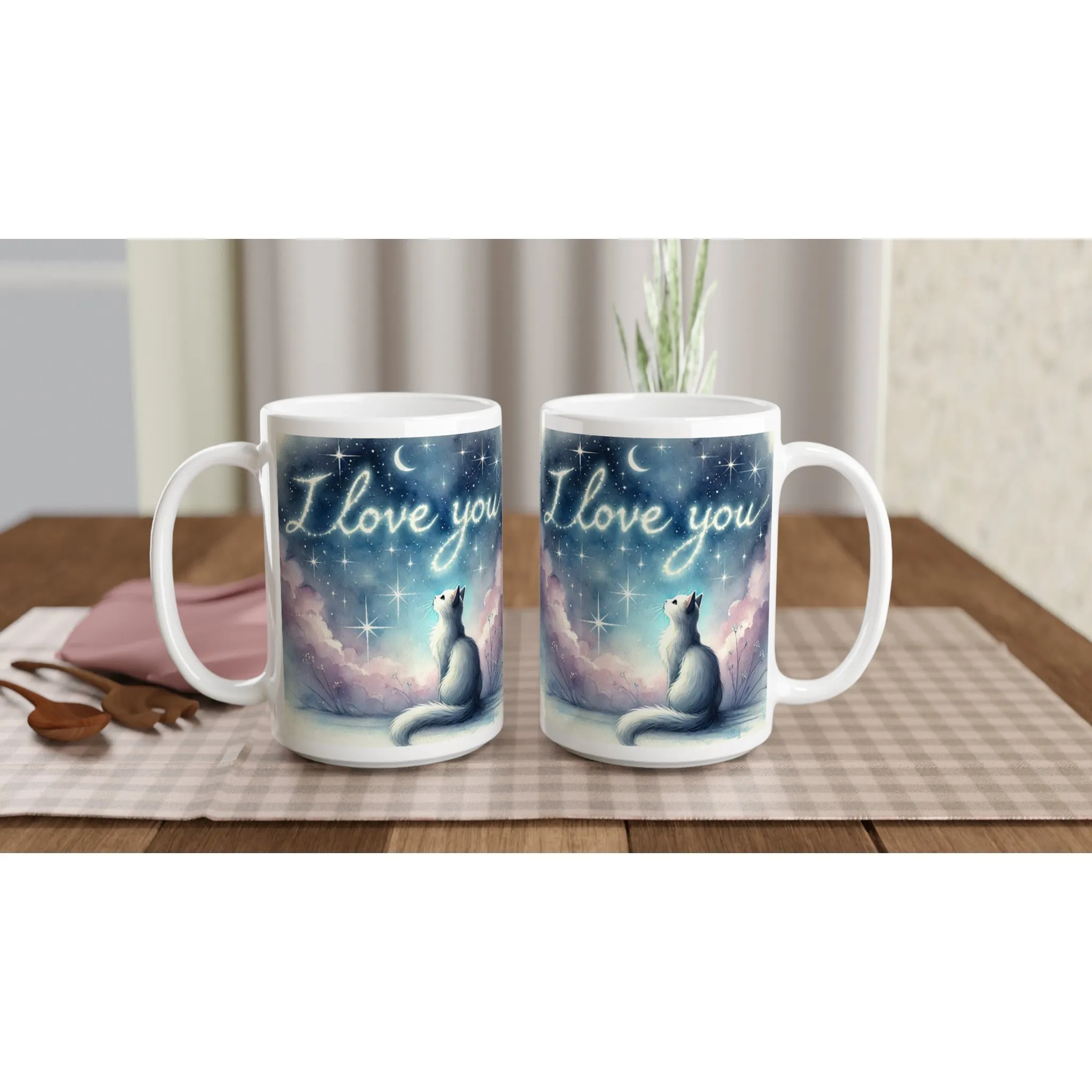 I Love You - Cat Lover -White 15oz Ceramic Mug