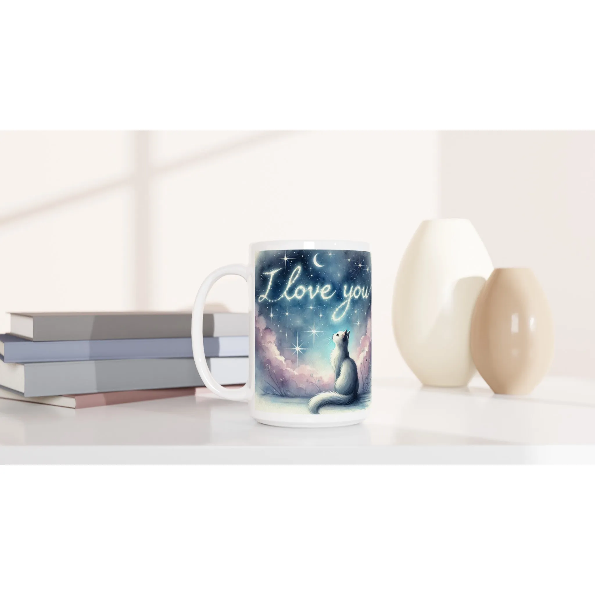 I Love You - Cat Lover -White 15oz Ceramic Mug