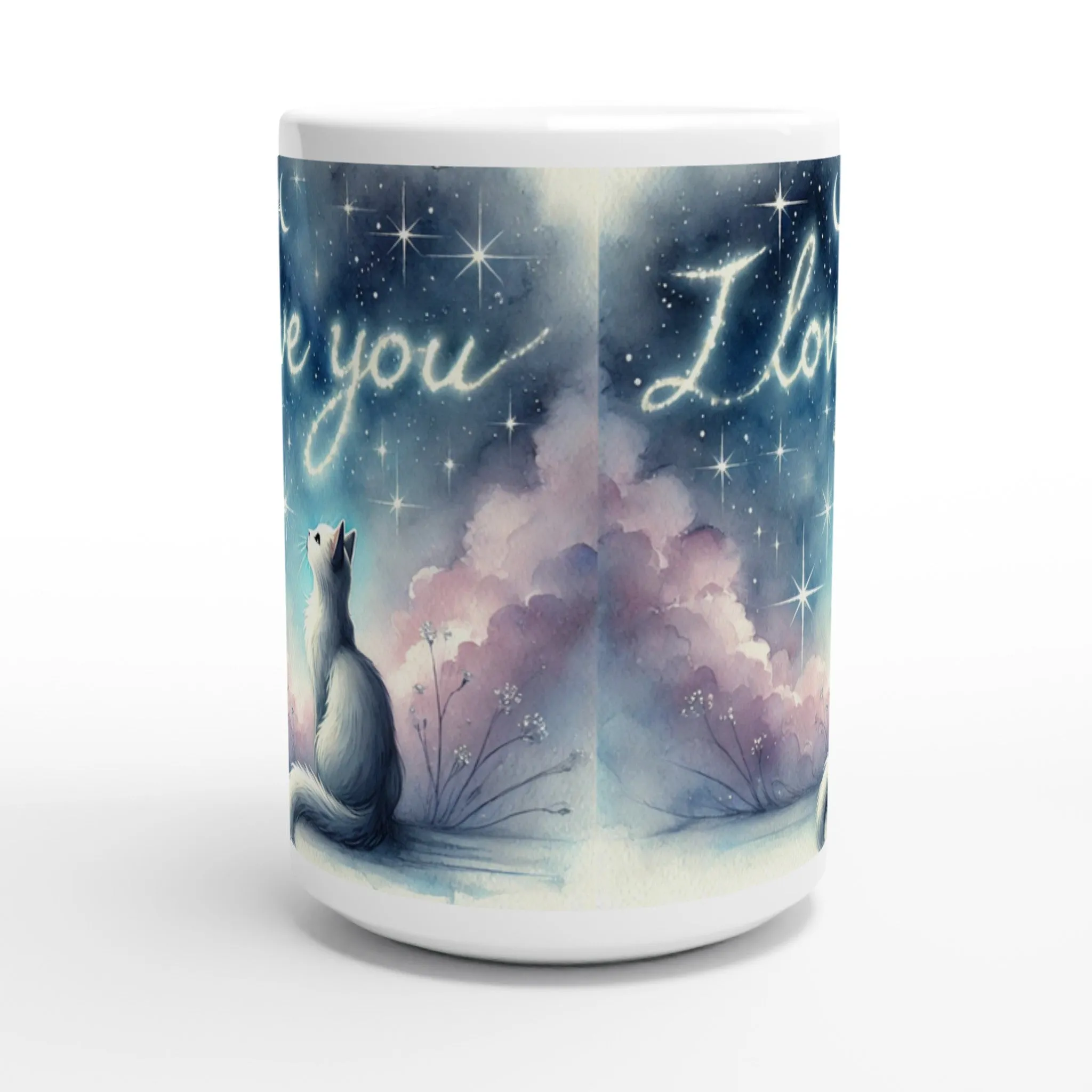 I Love You - Cat Lover -White 15oz Ceramic Mug