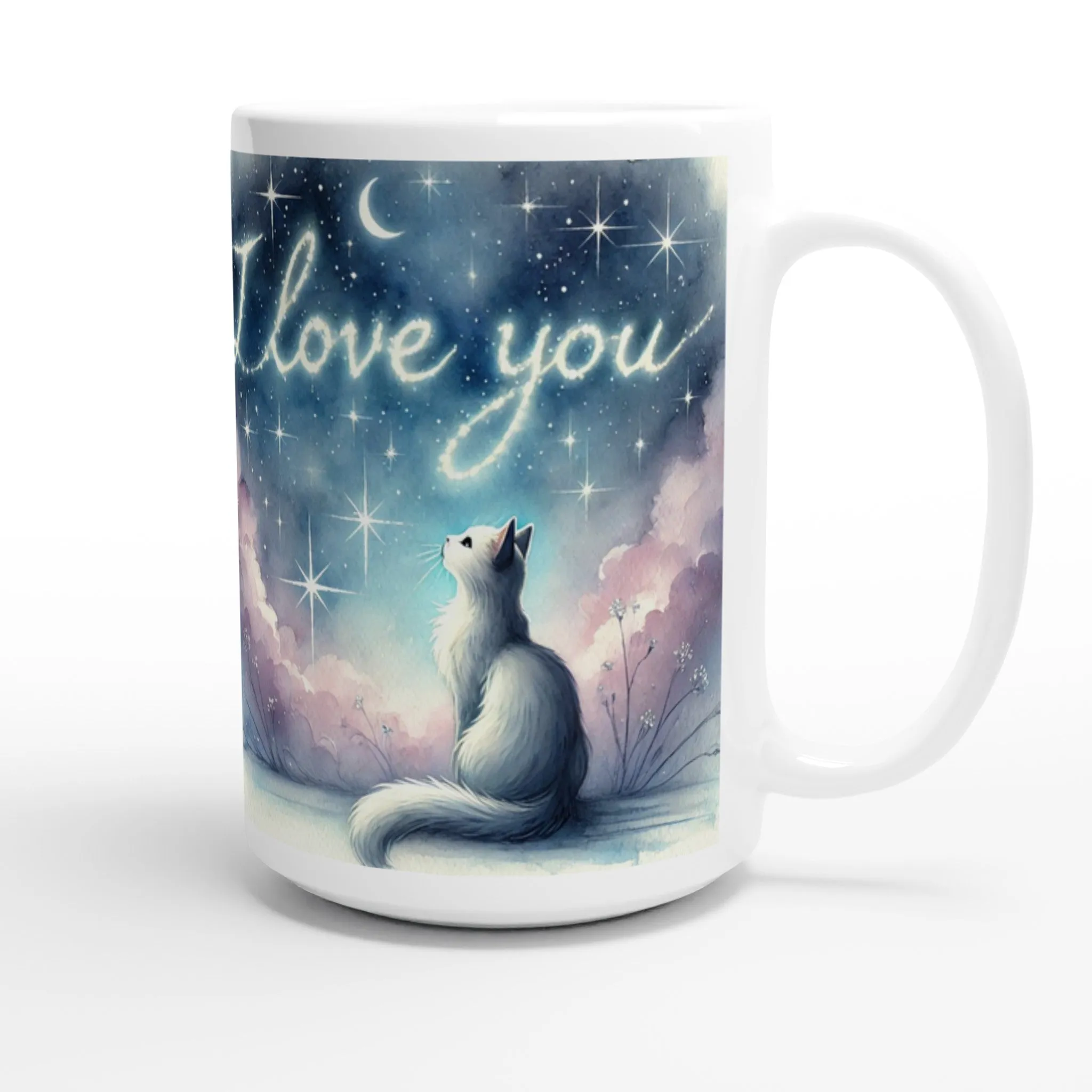 I Love You - Cat Lover -White 15oz Ceramic Mug