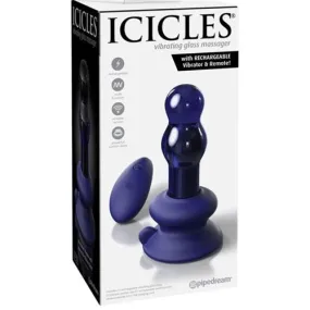 Icicles - Glass Rechargeable Vibrator with Remote - No.83