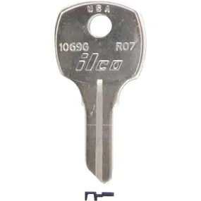 ILCO Russwin Nickel Plated File Cabinet Key, R07 (10-Pack)