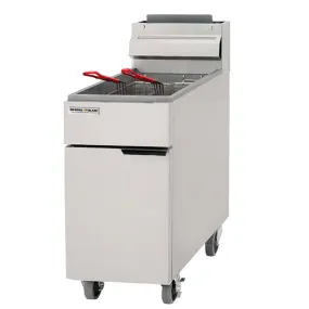 Inferno Blaze Premium IBP-GF-50-NG Natural Gas 50 lb Floor model Fryer 136,000 BTU