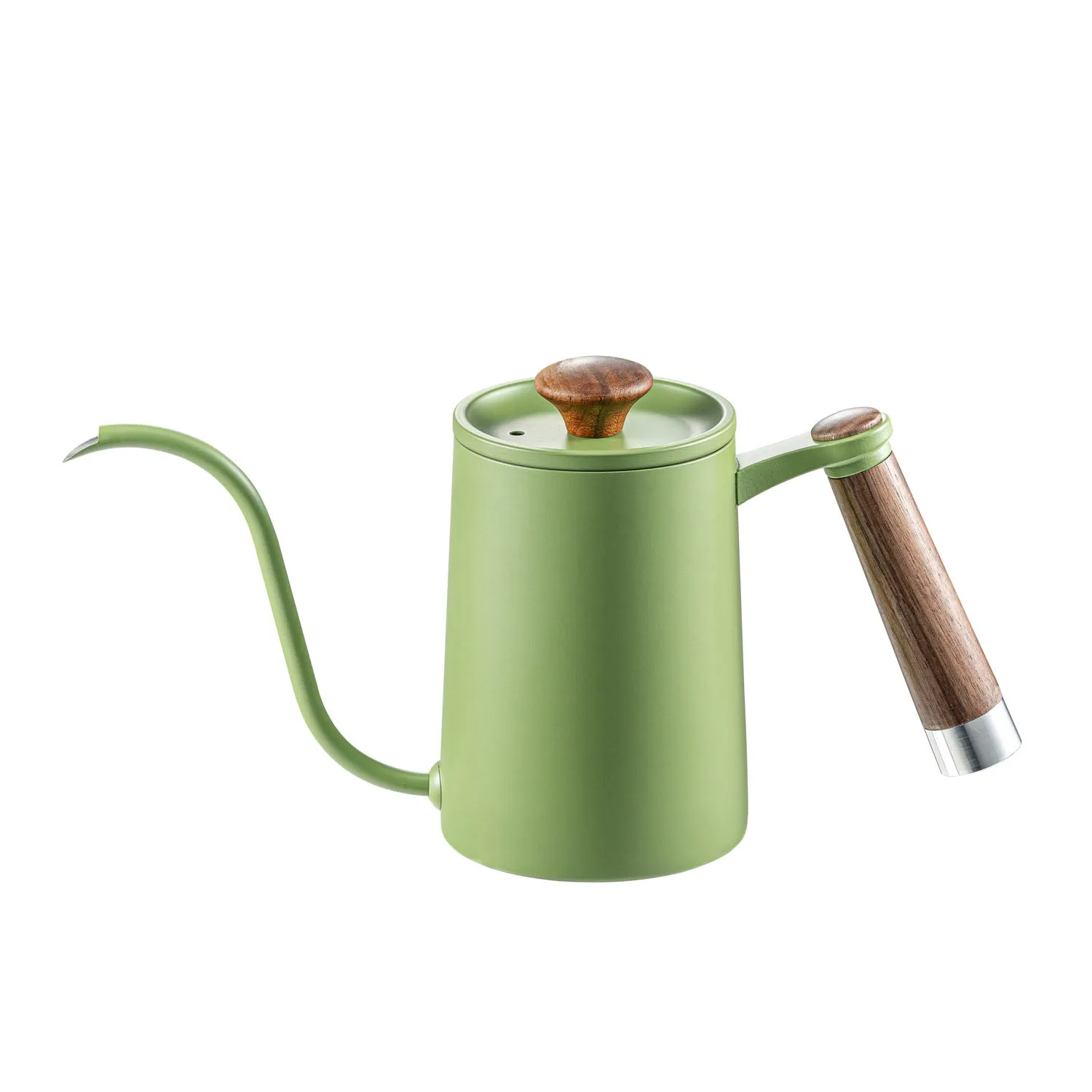 I.XXI Gooseneck Kettle with Walnut Handle 600ml, Green