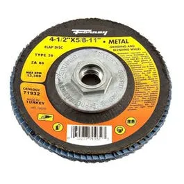 Jumbo Blue Zirconia Flap Disc, Type 29, 80-Grit, 4.5-In.