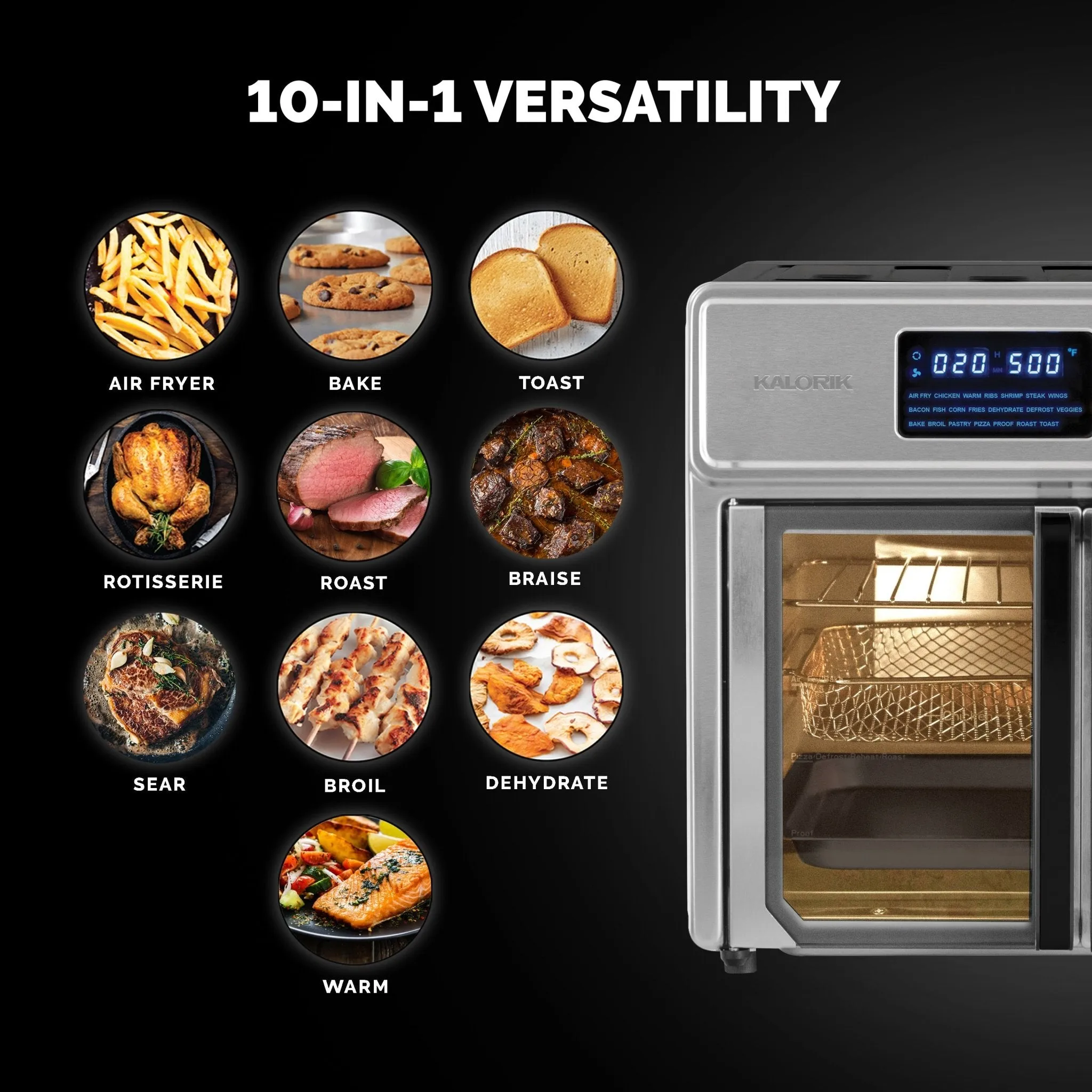 Kalorik MAXX® 26 Quart Digital Air Fryer Oven Complete