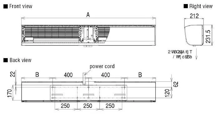 KDK 2515UA Air Curtains