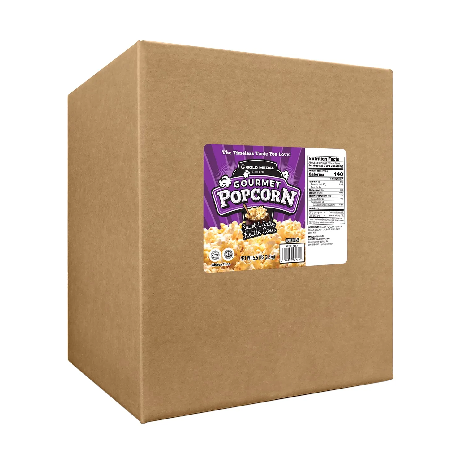 Kettle Corn  -  5.5-lb Bulk Bag in Box