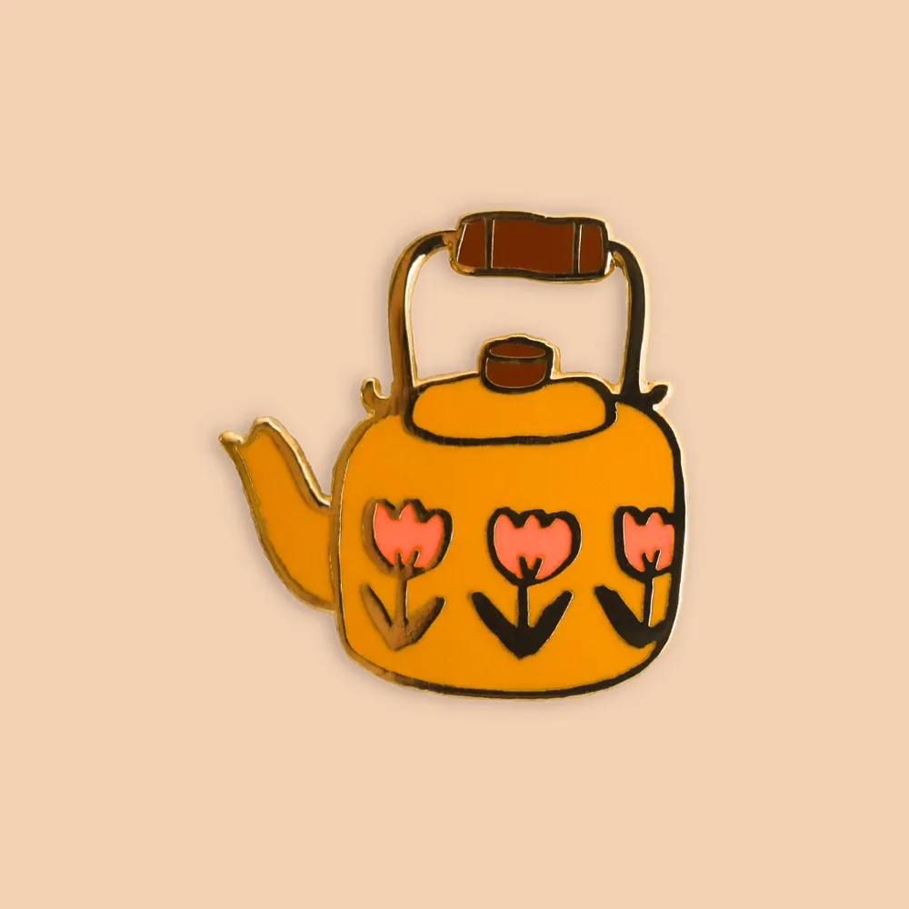 Kettle enamel pin