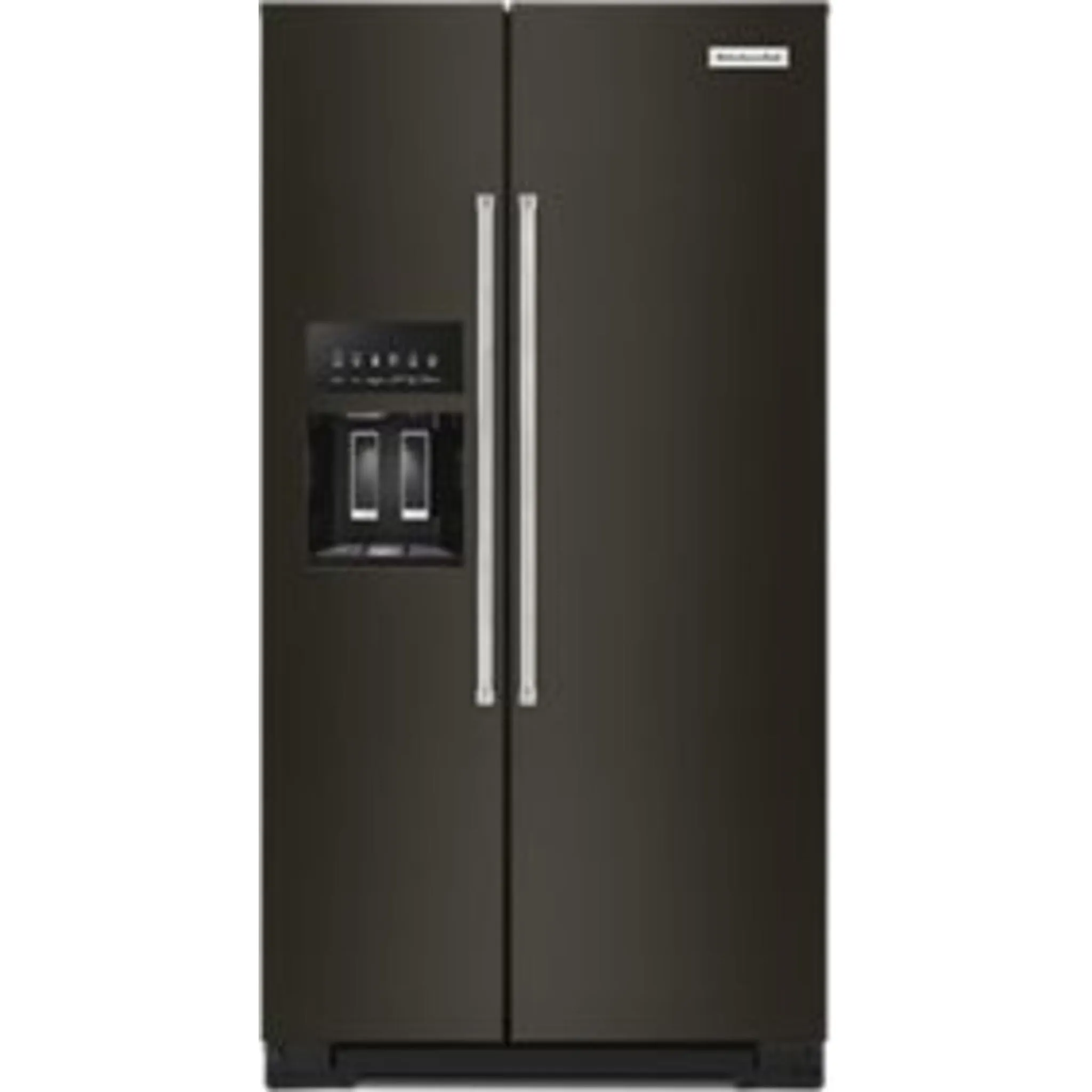 KitchenAid  24.8 cu.. ft. Side-by-Side Refrigerator with Exterior Ice and Water and PrintShield Finish (KRSF705HBS)