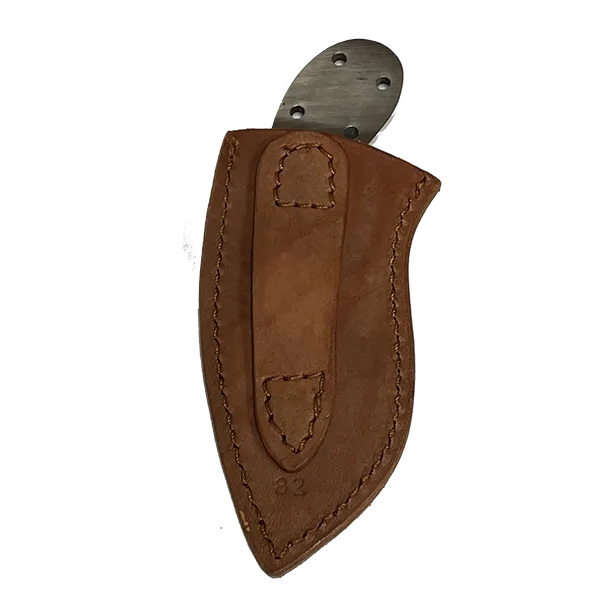 Knife Sheath Leather - SHWW82 - 1 7/8" opening and a 4 7/8" length. Fits Elk Skinner