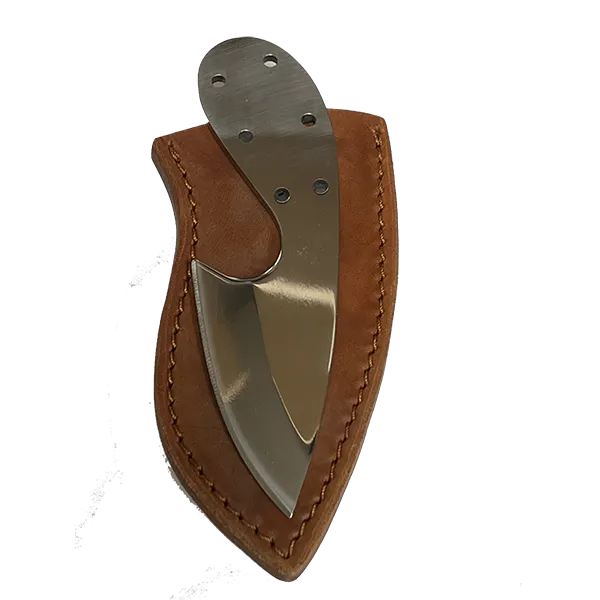 Knife Sheath Leather - SHWW82 - 1 7/8" opening and a 4 7/8" length. Fits Elk Skinner