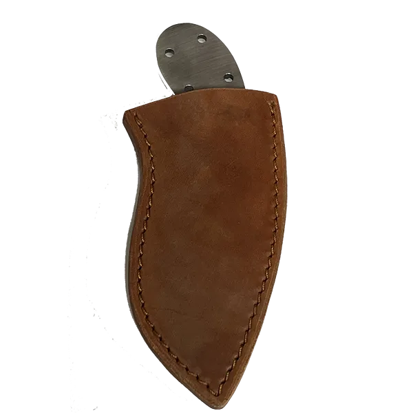 Knife Sheath Leather - SHWW82 - 1 7/8" opening and a 4 7/8" length. Fits Elk Skinner