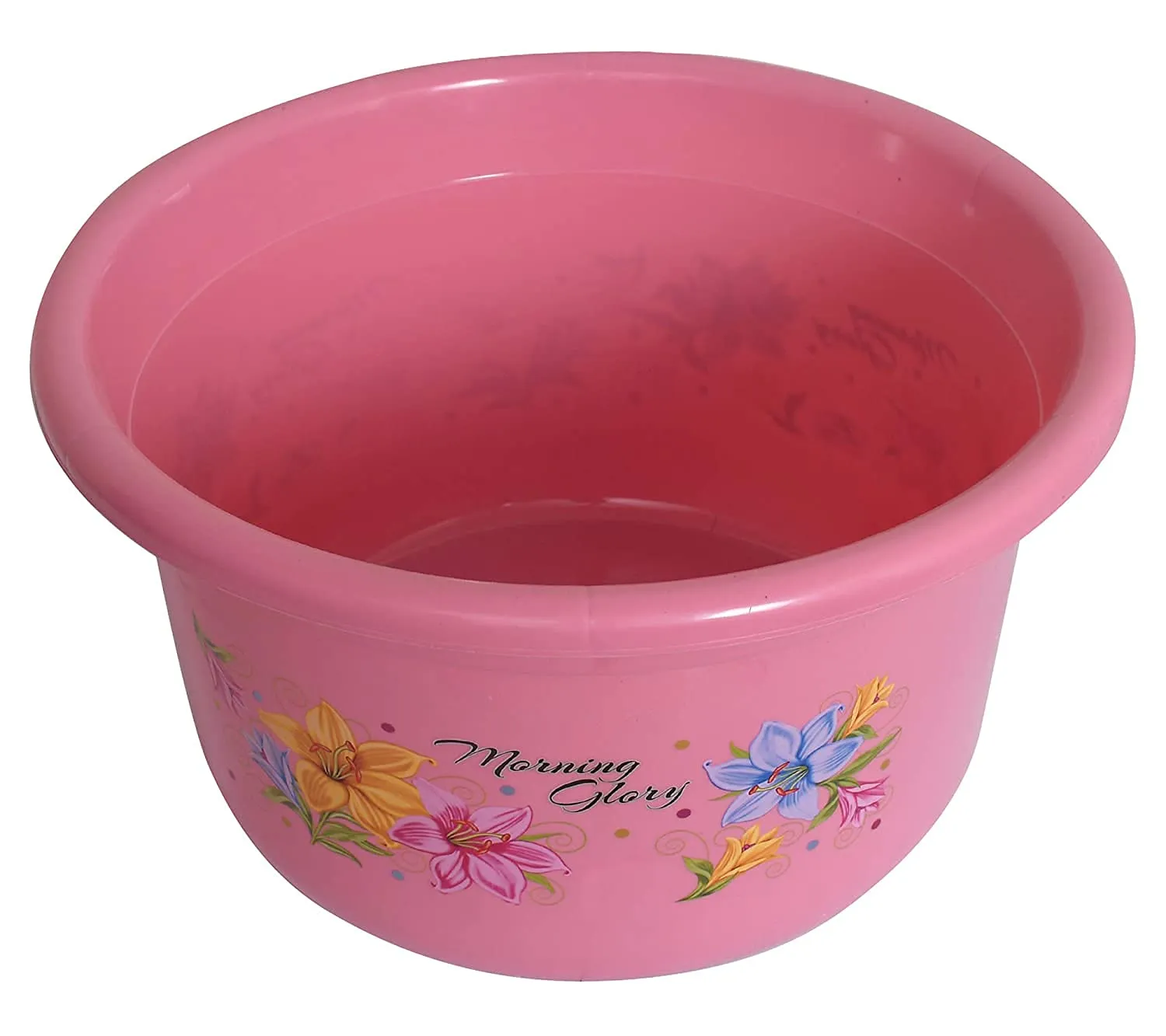 Kuber Industries Printed 3 Pieces Plastic Mug, Dustbin & Tub Set (Pink)