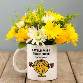 Little Miss Sunshine Flowers in A Mug Arrangement