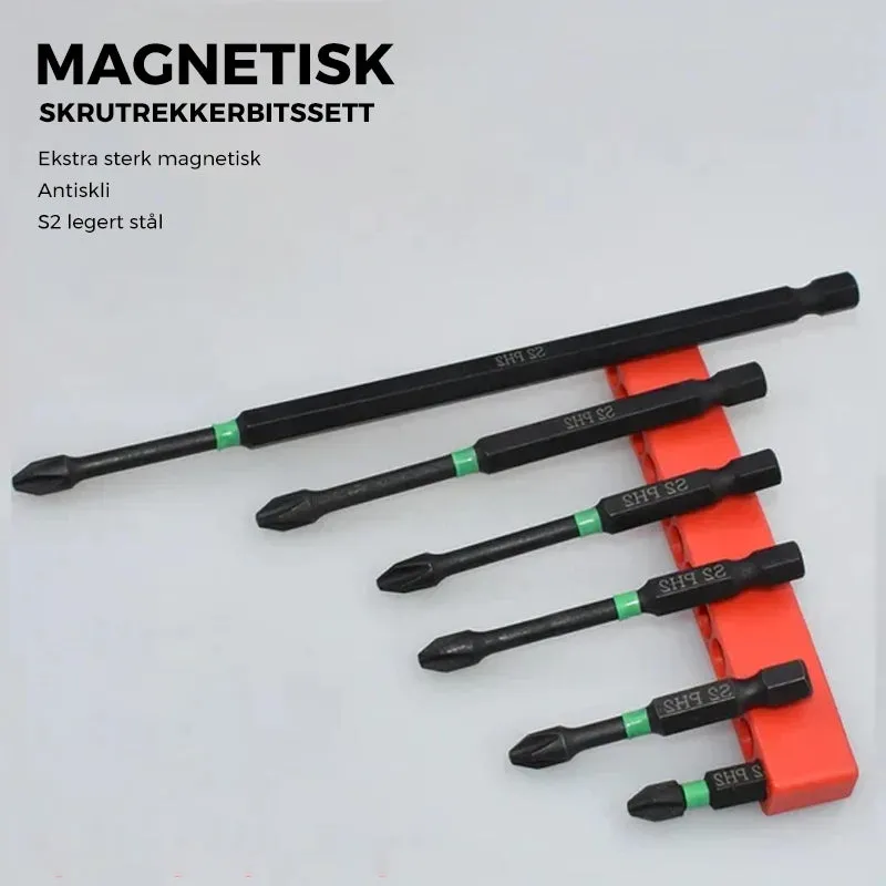 Magnetic ph2 screwdriver bit set - long life