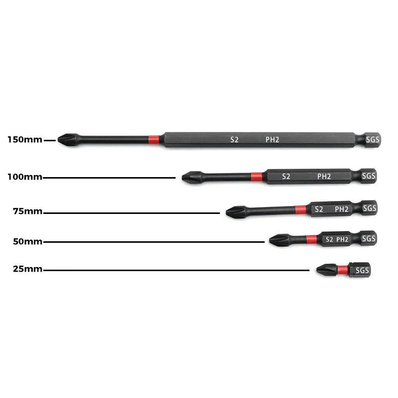 Magnetic ph2 screwdriver bit set - long life