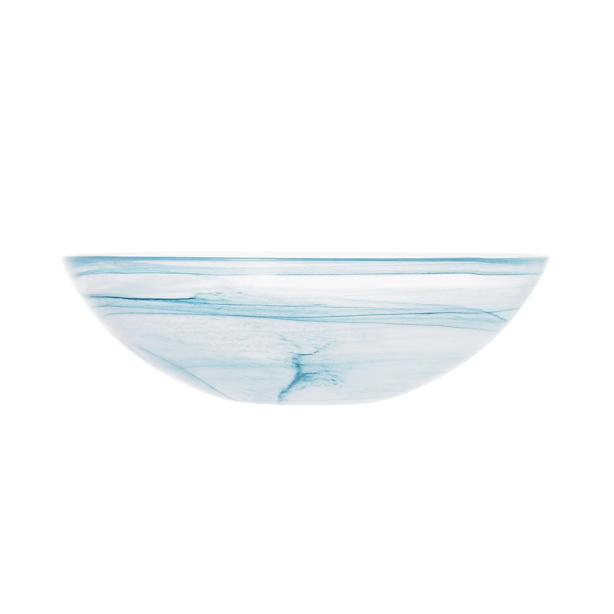 Marble Glass Bowl Large Blue