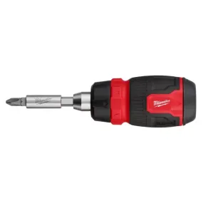 Milwaukee Hex Shank 8-in-1 Ratcheting Compact Multi-Bit Screwdriver 5.43 in. 1 pc