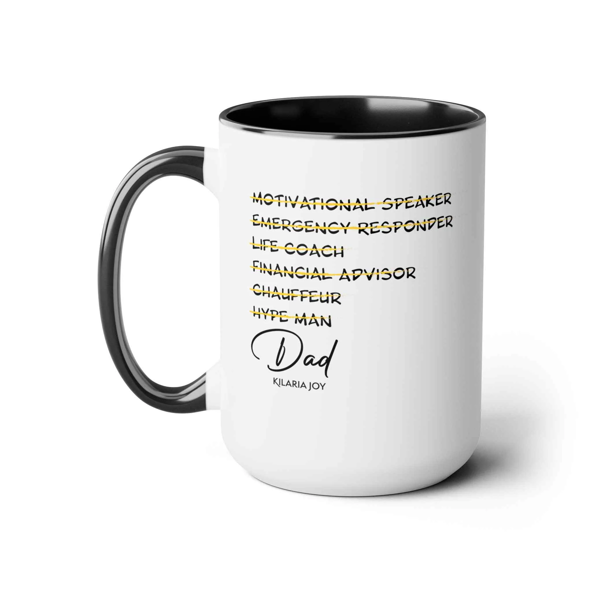 Motivational Speaker Two-Tone Coffee Mug, 15oz