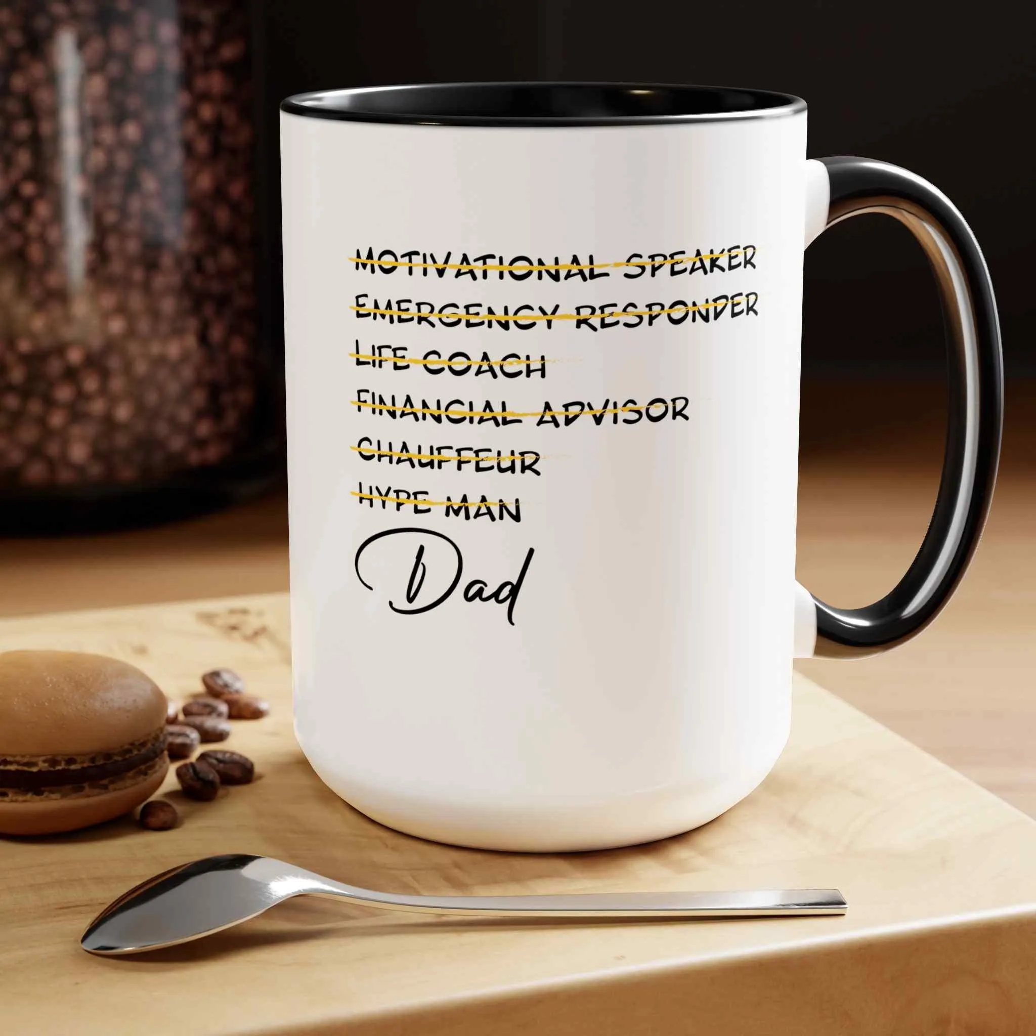 Motivational Speaker Two-Tone Coffee Mug, 15oz