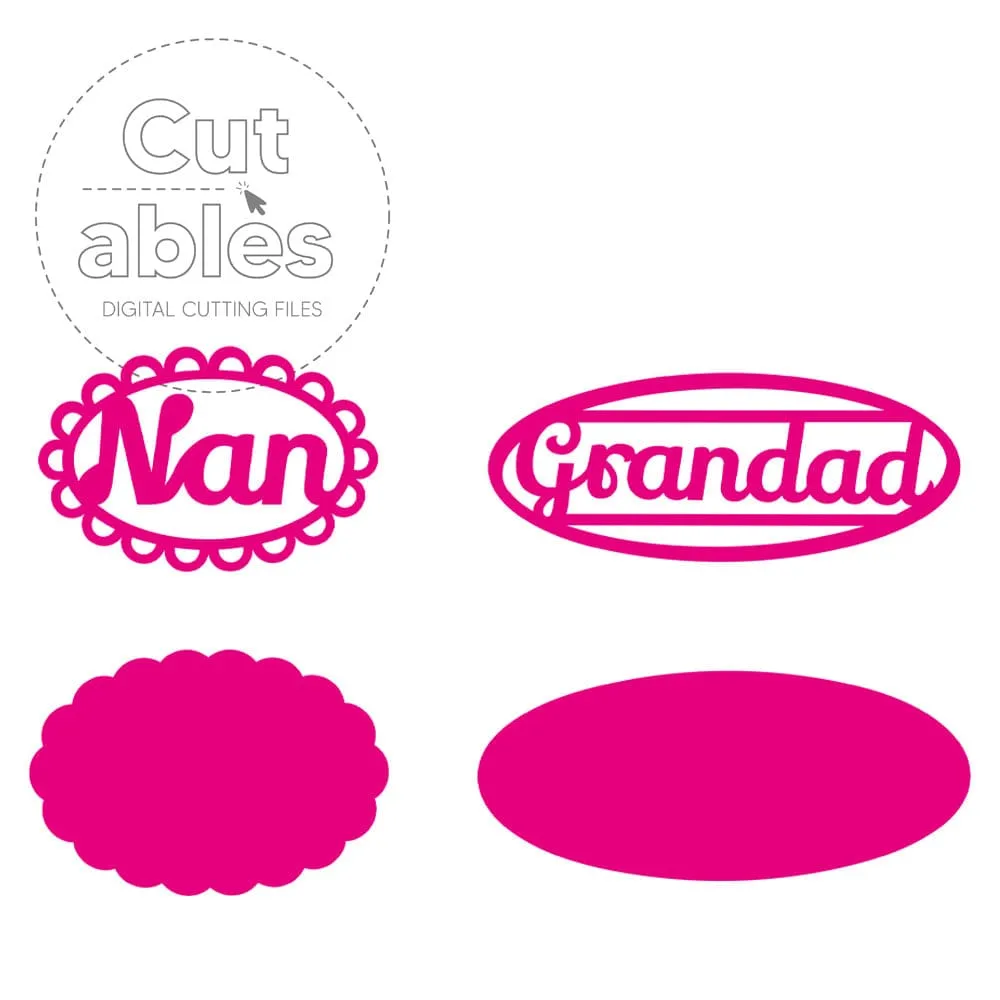 Nan & Grandad - Sentiment Digital File - 3838SVG