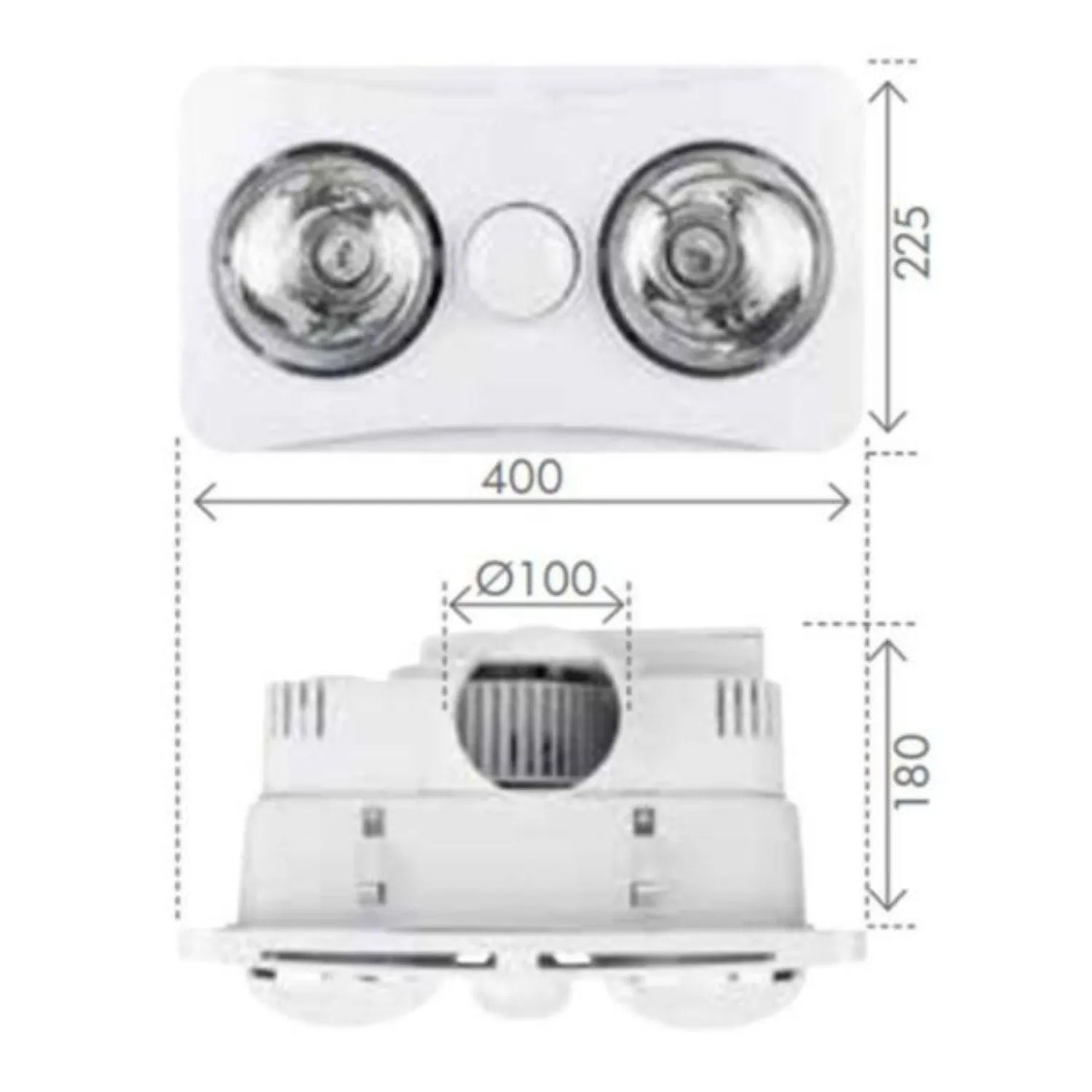 NEWTON LED 2   1 Bathroom Mate 9w 4200k in White