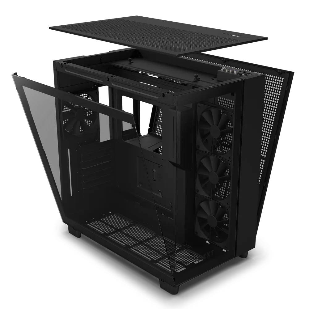 NZXT H9 FLOW Matte Black 啞光黑色 Tempered Glass ATX Case CM-H91FB-01