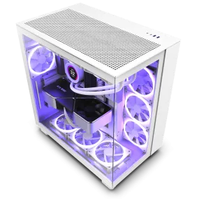 NZXT H9 FLOW Matte White 啞光白色 Tempered Glass ATX Case CM-H91FW-01