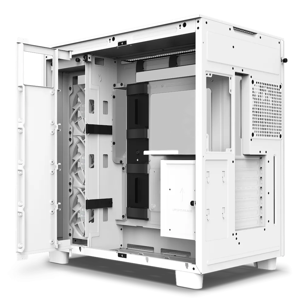 NZXT H9 FLOW Matte White 啞光白色 Tempered Glass ATX Case CM-H91FW-01