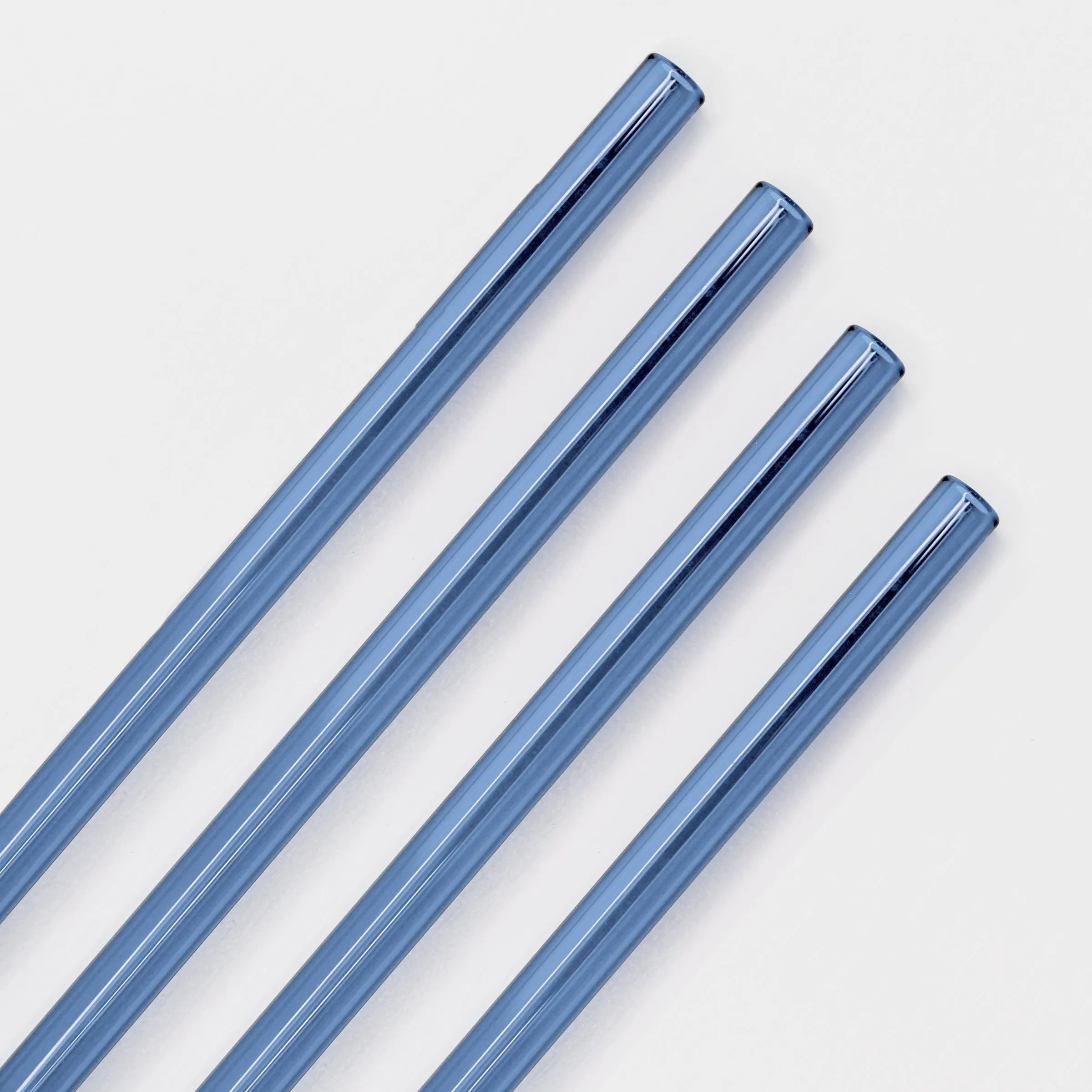 Ocean Blue Glass Straw Set